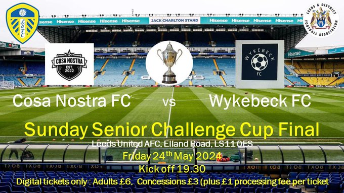 2023-24 - Sunday Senior Challenge Cup Final Advert